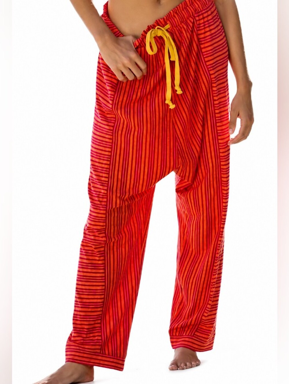 Free People Holten Cotton-Jersey Harem Pants Size M NWT